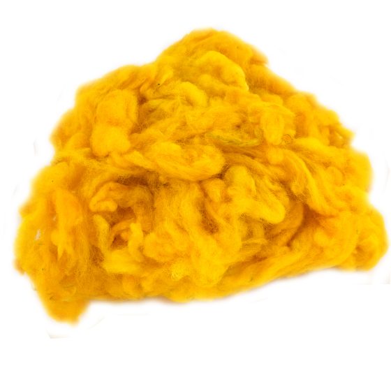 250g (8.8oz) Organic British Wool - Dyed Sunshine